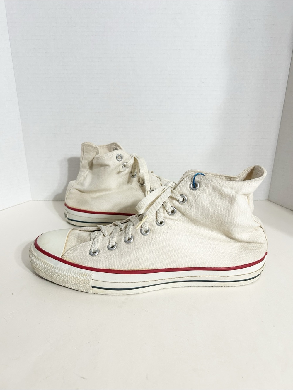 Converse Chuck Taylor All Star High-Top Sneakers – Off-White Canvas – Size 10 - Picture 3 of 10